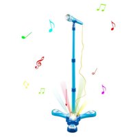 Total E-Commerce - Juguete Microfono Pedestal Karaoke Luces Mp3 Azul Infantil