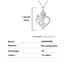 thumbnail image 4 of Collar Birthstone Rose Flower Heart 18+2 Plata 925 Mujer, 4 of 6