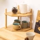 thumbnail image 2 of Estantería de Esquina WooFawn de Bambú 2 Niveles – Natural, 2 of 9