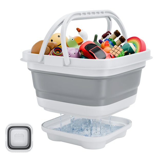Organizador de almacenamiento de juguetes de baño Steipirr plegable con base de secado
