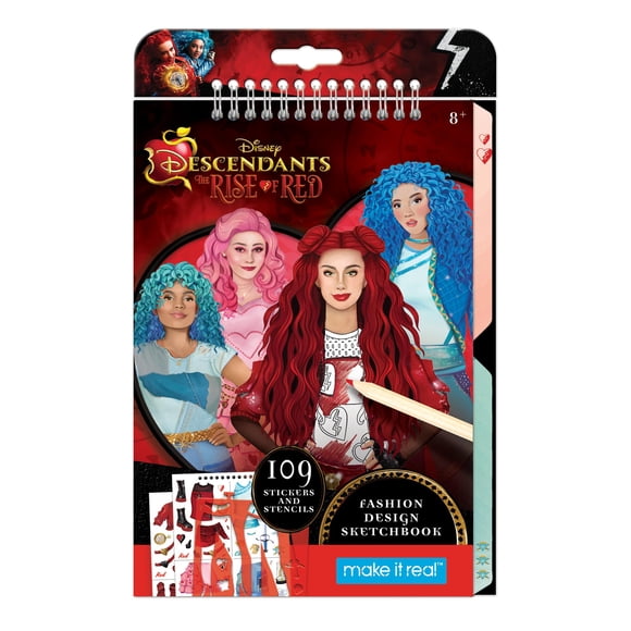 Cuaderno de bocetos de diseño de moda Make It Real Descendants 4