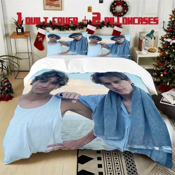 3pcs Dylan Grazer Printed Bedding Set Soft Duvet Cover with 2 Pillowcases All Season Comfort