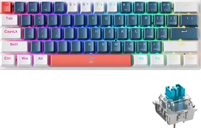 Genérico - Teclado Mecánico Gamer 60% Machenike Rgb