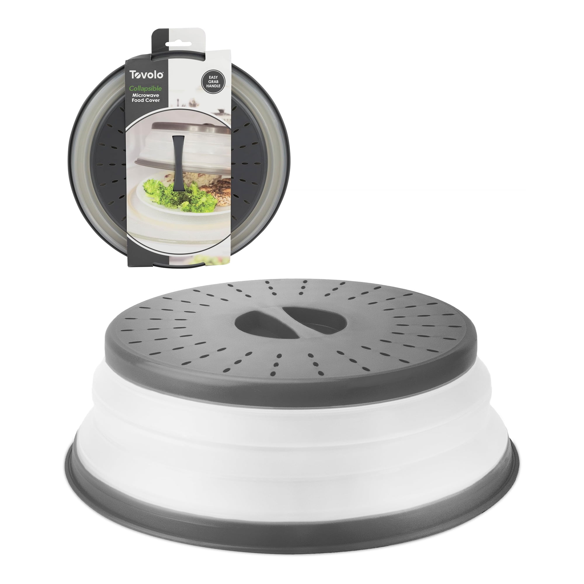 Funda Antisalpicaduras Para Microondas Tovolo Medium, Color Carbón, Silicona