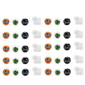 Magideal - 10 Piezas De Cuentas De Madera Para Halloween, Decoración De Halloween Para Niños, Cuentas De Gato Hechas A Mano Suaves Para Guirnalda, Bandeja Para F