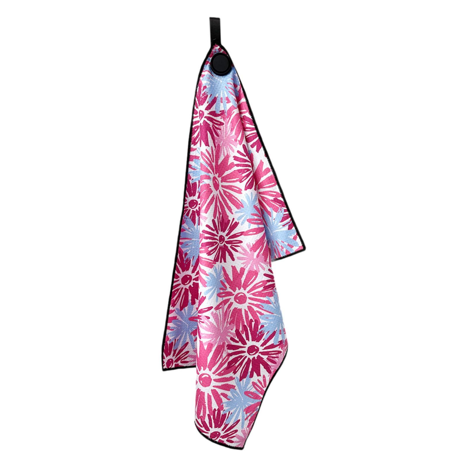 Ioensy - Toalla De Limpieza De Pelotas De Golf, Microfibra Absorbente, Limpiador De Pelotas De Golf, Toalla Rosa