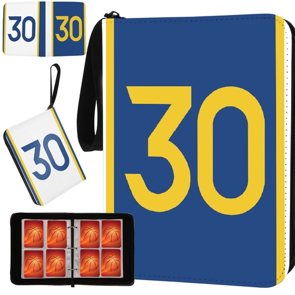 Carpeta Para Tarjetas De Básquet De 400 Bolsillos Con Fundas Azul