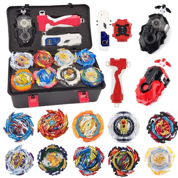 Juego de juguetes giroscópicos Beth Battling Top Burst MUSTYBELT con 10 camisetas