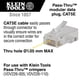 thumbnail image 2 of Conector de datos Klein Tools VDV826-728 RJ45 CAT5e con baño de oro, paquete de 10, 2 of 7