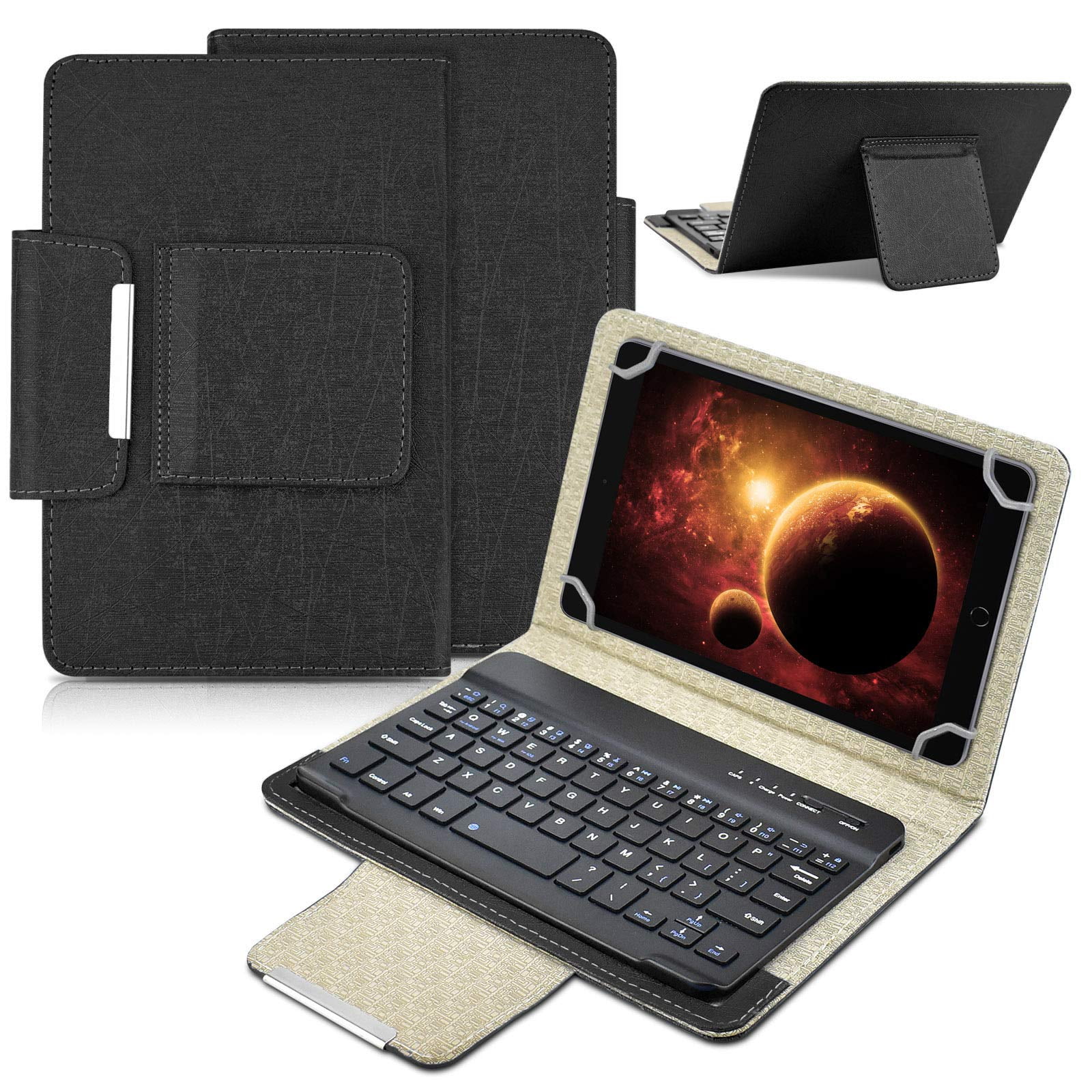 Funda Para Tablet Con Teclado Detuosi Universal 8.0 Pulgadas Android