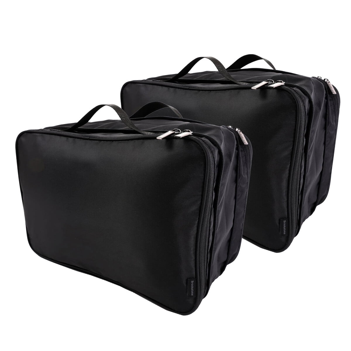 Organizador De Viaje Brookstone Xl 2 Unidades Negro Con Cierre