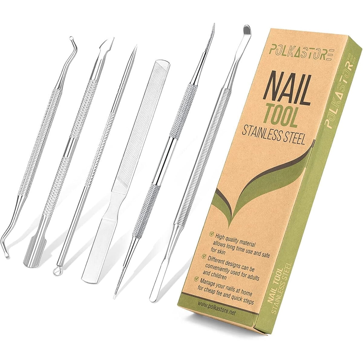 Set Lima Uaas Encarnadas Kuanstore 6 Piezas Acero Inoxidable