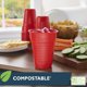 thumbnail image 2 of Vasos de fiesta compostables Hefty EcoSave, rojos, 540 ml, 16 unidades x 3, 2 of 6