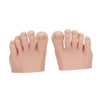 Magideal - Modelo De Pie Artificial Para Práctica De Uñas, Maniquí De Uñas, Entrenamiento Artístico, Exhibición De Medio Pie, Suave Profesional Para Puntas De Uñ Color De La Piel