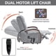 thumbnail image 3 of Power Grey Chenille Lift Recliner Chair Dual Motor Infinite Position Up to 350 LBS with Solid Wood Armrests, Heat Massage and Heavy Duty Motion Mechanism, 3 of 3
