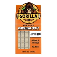 Masilla De Montaje Gorilla, Color Canela Natural, 168 Cuadrados, Paquete De 1