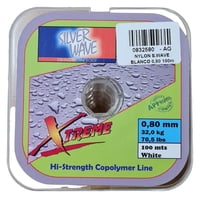 Silver Wave - Nylon Transparente Blanco 0,80Mm Resist32Kg Bobina100Mt