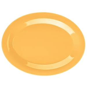 Imahe - Plato Ovalado Melamina Amarillo 25 X 18 Cm