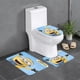thumbnail image 1 of Minions Juego de 3 alfombras de baño de coral fleece: tapete de baño + alfombra de inodoro en forma de U + funda de tapa de inodoro en forma de O, 1 of 6