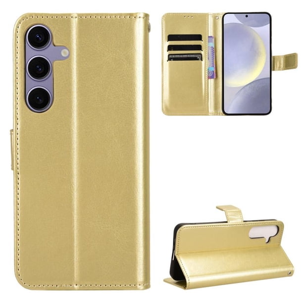 Funda tipo libro para Samsung Galaxy S26, cartera todo‑en‑uno, funda multifuncional con tarjetero y correa de muñeca desmontable