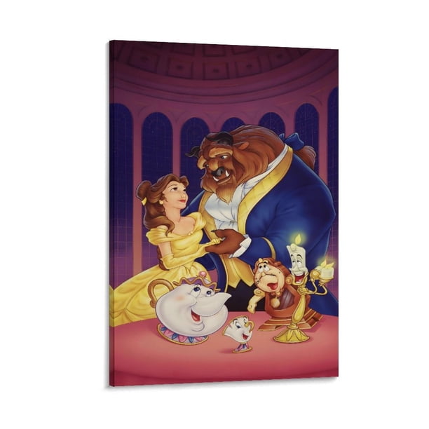 Bella (La Bella y la Bestia) Cuadro decorativo colgante - Arte de pared - Póster enmarcado - Decoración de pared - Regalos para familia, amigos y aficionados 20*30 cm