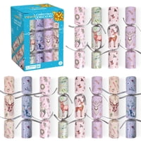 Christmas Crackers Fun Little Toys, Paquete De 12 Unidades Con Gorro De Fiesta