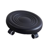 Magideal - Reposapiés De Heces Giratorias Con Lana Baja Con Un Asiento Giratorio Y Resistente Para El Asiento De La Entrada Para El Salón De La Entrada Del Salón Negro