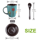 thumbnail image 2 of Juego de tazas de café de 350 ml con platillos y cucharas en el asa, aptas para microondas y lavavajillas., 2 of 5