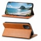 thumbnail image 5 of Funda tipo cartera para iPhone 14 Pro de piel con cierre magnético, ranuras para tarjetas y correa para la muñeca Marrón, 5 of 6