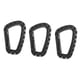 thumbnail image 4 of 3 piezas carabiner clip llavero al aire libre mochila snap hook negro, 4 of 4