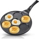 thumbnail image 1 of Sartén para panqueques para niños, mini máquina para hacer panqueques con 7 moldes, plancha antiadherente para panqueques para el desayuno, 9.7 pulgadas, color negro, 1 of 7