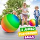 thumbnail image 2 of Playground Balls Bedwina, hinchable con forma de arcoíris de 18 cm, paquete de 2 unidades con bomba, 2 of 7
