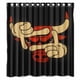 thumbnail image 1 of Cortina de ducha de los Chicago Bulls, juego de cortina de baño con ganchos, tamaño 66 x 72 pulgadas, 1 of 3
