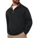thumbnail image 4 of INSPIRE CHIC Suéter de Hombre con Cremallera Cuarto de Cuello Simulado Polo Casual 3XL Negro, 4 of 5