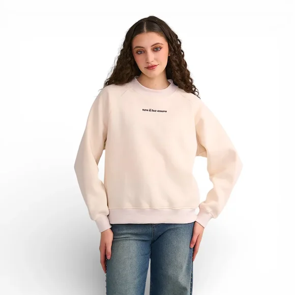 Polerón Mujer Crew Neck Raglan Ostrа Il Gioco