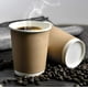 thumbnail image 5 of X50 Vaso Cafe Kraft Vasos Desechables Doble Pared C/tapa 8oz Marrón Claro / Vaso Kraft Doble Pared 8, 5 of 9
