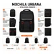 thumbnail image 2 of Mochila Pequeña Portanotebook Urbana Reforzada Ejecutiva, 2 of 3