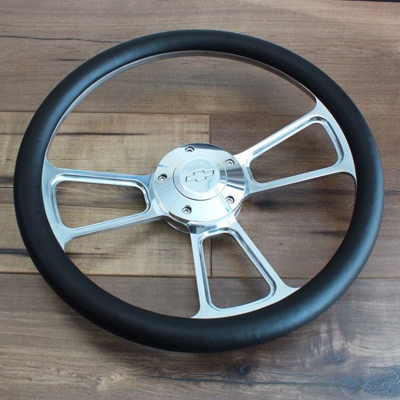 Volante Newworldmotoring de 35 cm negro con bocina Chevy