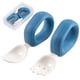 thumbnail image 1 of Baby Self-Feeding Training Spoon And Fork Set With Box, BPA Free Cute Loop Toddler Training Set, Silicone/ABS Large Utensil Set (Blue), 1 of 4