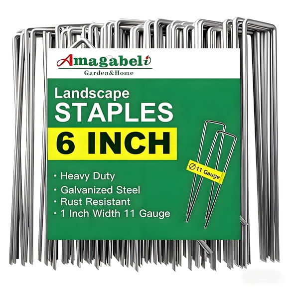 Estacas de Anclaje AMAGABELI 15 cm Galvanizadas Paquete de 500 Calibre 11