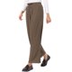 thumbnail image 4 of Pantalones de Pierna Ancha INSPIRE CHIC para Mujer con Cintura Elástica con Cordón y Bolsillos Otoño Invierno Casual Rectos Palazzo Trousers XS Café, 4 of 6