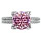 thumbnail image 1 of Moissanite Diamond Rings para Mujer 3Uds Corte Redondo Color D VVS1 Anillos de Promesa Compromiso Boda de Plata Esterlina 925 Banda Juego Nupcial con Certificado, 1 of 7