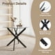 thumbnail image 3 of Round Dining Table, 35.5" Glass Dining Table with Black Legs, Modern Kitchen Table for Home Kitchen, Dining Room, 3 of 3