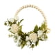 thumbnail image 5 of Guirnalda para puerta, aro de de madera para pared, , corona de primavera para fiesta de Festival, adorno de decoración , Blanco, 5 of 5