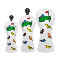 Magideal - Cubiertas Para Cabezas De Palos Para Golf, Cubiertas Para Cabezas Para Golf Cubiertas De Para Golf De Material Cuero Para Buzos Woods Hybrids (Ut) Con 3Pcs No 1 3 Ut