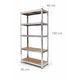 thumbnail image 3 of Repisas Rack 180x90x40 Estantería Metálica Plateado Galvanizado, 3 of 6