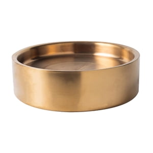 Bothyi - Cuenco Enfriador Para Mariscos, Ostras Y Cangrejos, Cuenco Para Servir De Doble Pared, 22 Cm, Dorado