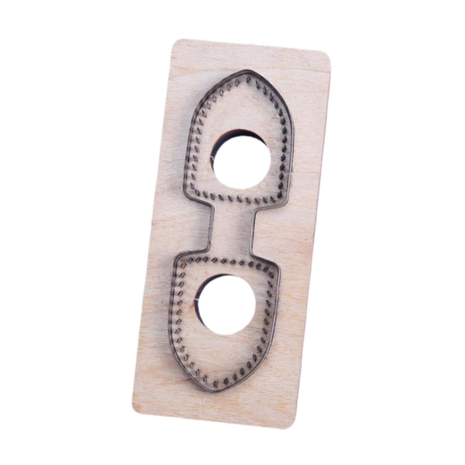 Magideal - Troquel De Corte De Cuero, Troquel De Cuero, Plantilla De Perforación Para Llavero, Cortador De Madera Para Sastre, Llavero De Cuero De Pu, Artesanía Estilo A