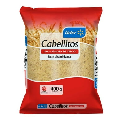 Fideo Pasta Cabellitos Bolsa 400 G Lider