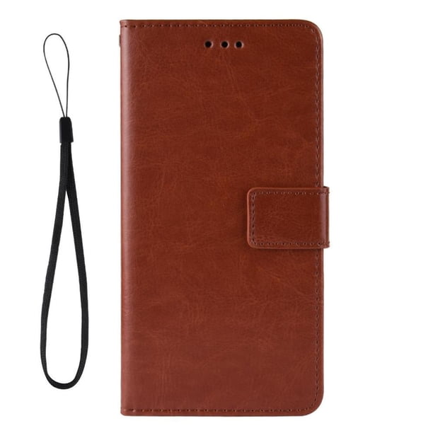 Funda tipo libro para Oukitel C19, cartera todo‑en‑uno, funda multifuncional con tarjetero y correa de muñeca desmontable
